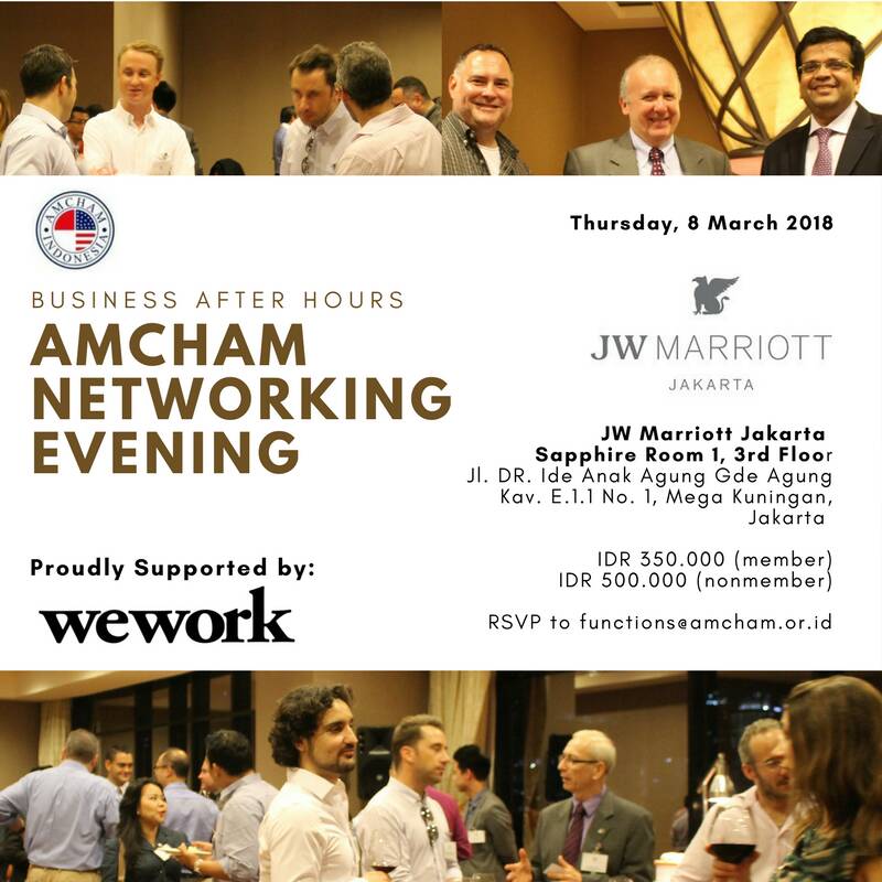 AmChamIndonesia's tweet image. Reminder! H-2 to AmCham Networking Evening!

Register yourself to functions@amcham.or.id or call us at (021)5262860 for more information.

#AmChamCocktail
#networkingevening
#businessafterhours