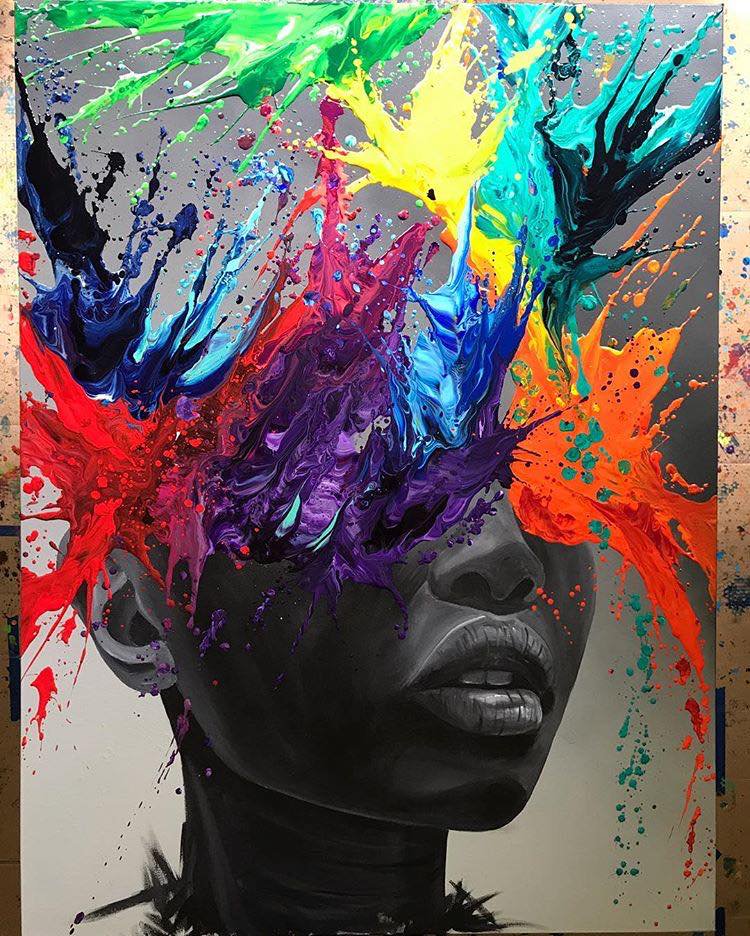 LondonGraphics's tweet photo. We love the contrast and energy of this from @kre8artafax @Liquitex #ExploreColour https://t.co/1nb3wvO73y