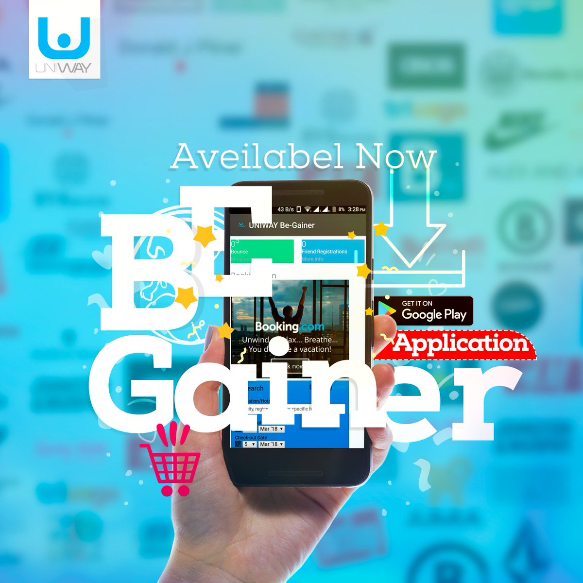 UniwayNetwork's tweet photo. ONE MORE TIME ... ARE YOU READYYYYY 📣📣📣
#Uniway Proudly Announcing BE-Gainer Mobile APP🎉
install " Uniway Be-Gainer" Mobile App 📱 from Google Play & manage your Be-Gainer Account through your Mobile
☑ Install Now: https://t.co/gd8UMFtKck
#Be_Gainer #its_your_turn_to_Earn https://t.co/h2OvVfaygS