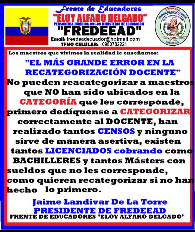 JrLandivard's tweet photo. Realidades del sistema educativo @Lenin @DemocraciaSiEcu @fredeead_org #RecuperarLaEducaciónPública https://t.co/rkfWbjf2M1