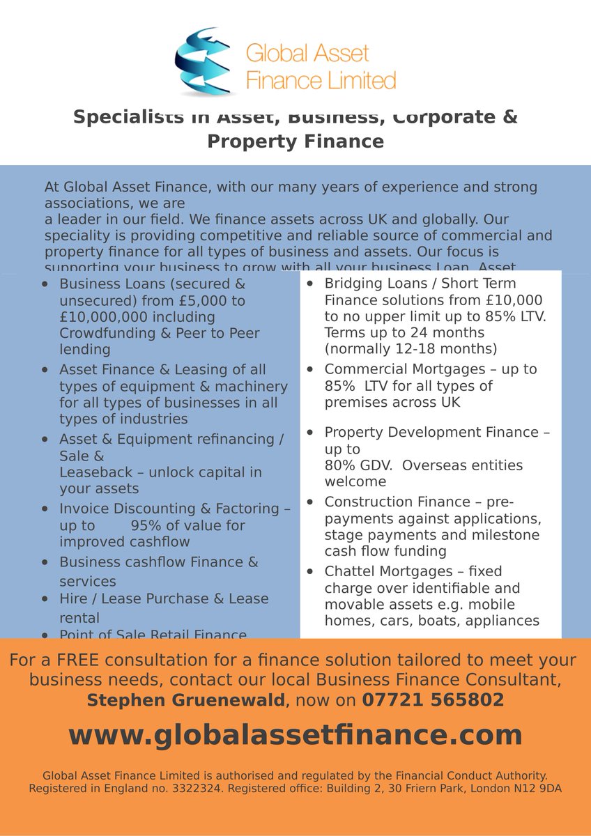 GlobalAFinance's tweet photo. @GlobalAFinance We are funding growing #UK #AltFi #FinTech #Businesses A flexible #Funding facility from £10,000 to £1 million which functions like a #BankOverdraft
https://t.co/6MxdLQgKT0
https://t.co/scqVLNTgfb
https://t.co/5IJdqAGgNm https://t.co/AMNtO6fnzd