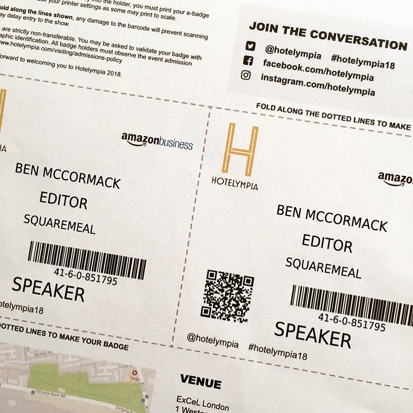 Come and see me talking about <a href="/SquareMeal/">SquareMeal</a> ‘s research into the Ultimate Dining Experience at 11am @Hotelympia today #Hotelympia2018