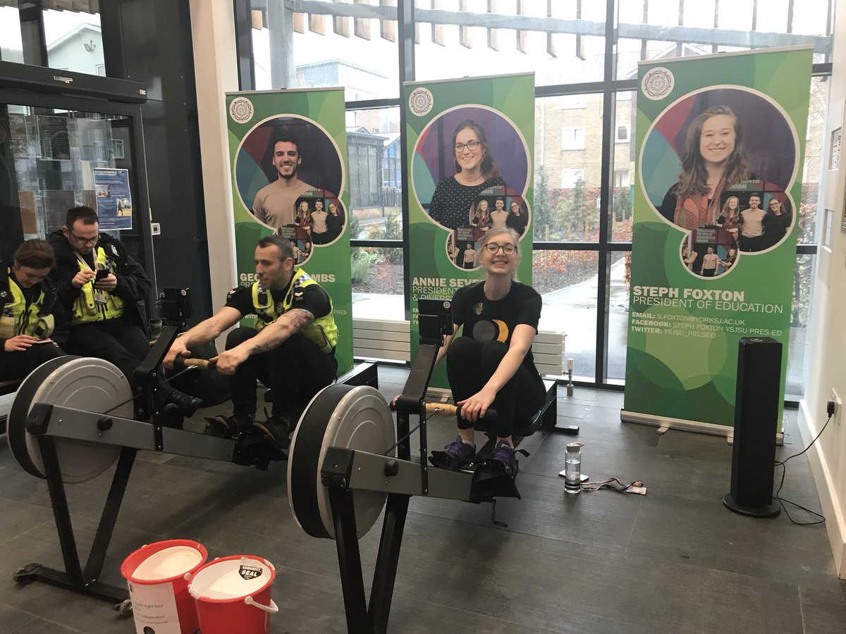 Our All About Respect campaign has kicked off this morning with a 9-5 row-a-thon! Make sure you head around campus all today for ample activities #AllAboutRespect <a href="/YSJRespect/">All About Respect</a>