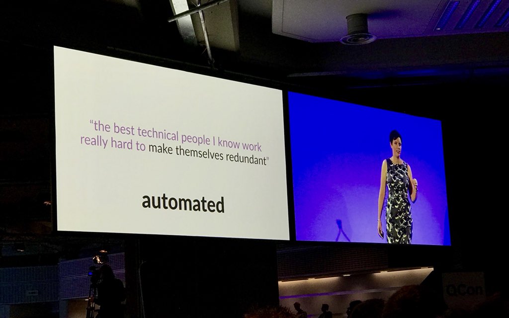 toni_tapper's tweet photo. A great keynote from Laura Bell about security. Focus in automation, using the available and building security in the solution. #QConLondon https://t.co/6o93BSCsoj