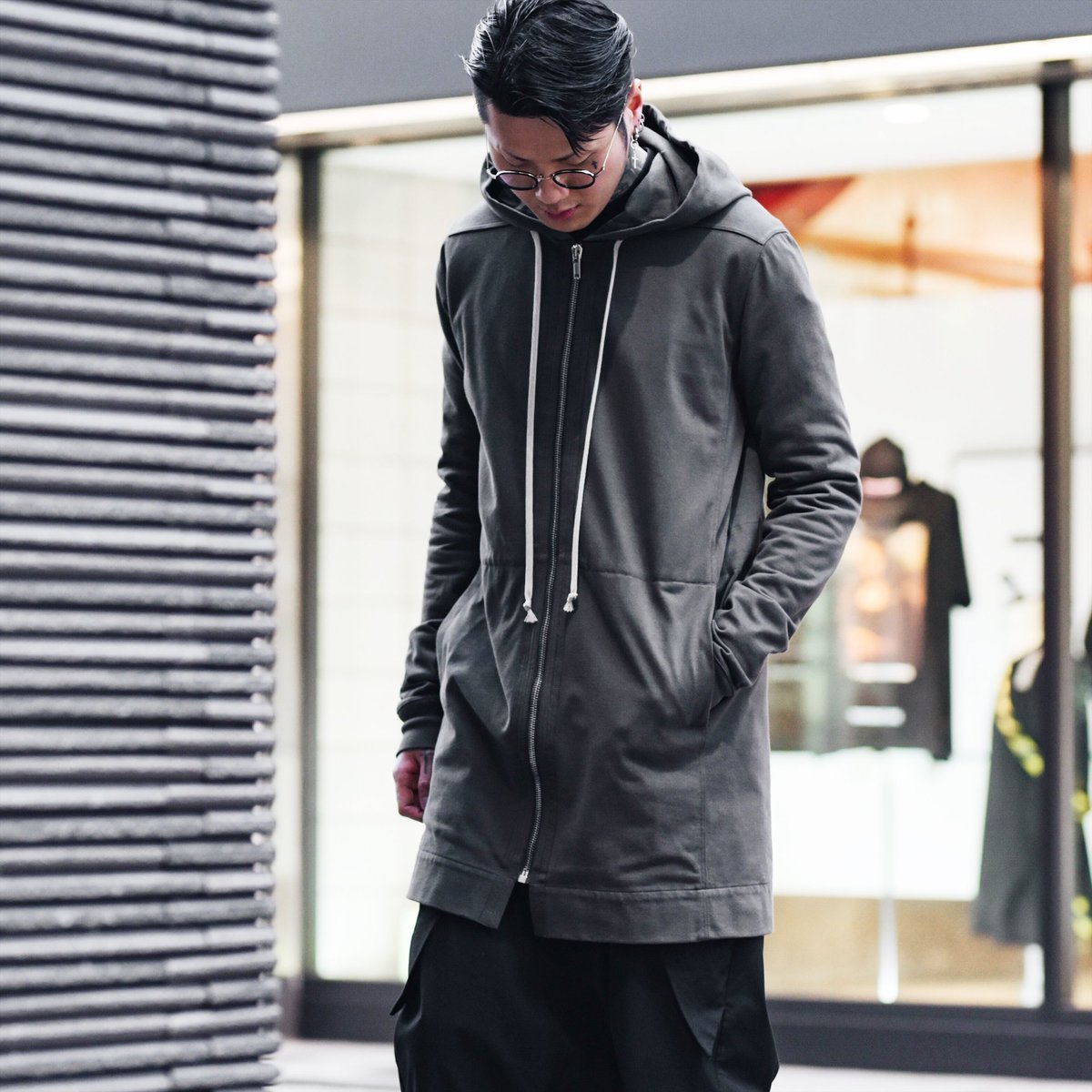 限界値下Rick Owens Windbreaker Hoodie Parker