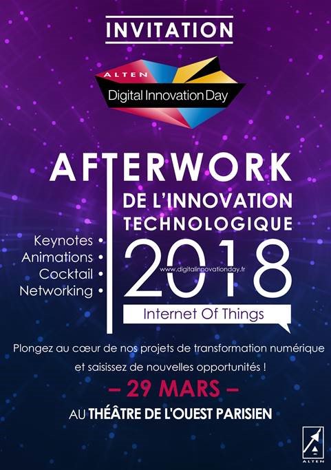 Jess_sautereau's tweet photo. 🔴Digital Innovation Day 🔴
📅Save the Date : 29 Mars 2018, 
📍Théâtre de L'ouest Parisien 🔝 
#Innovation #IOT #DIGITAL10 #SIRT2020 #AFTERWORK https://t.co/UrutoMq7Oi