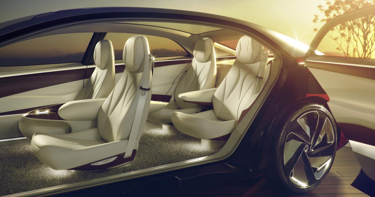 VolkswagenIE's tweet photo. Introducing the Volkswagen I.D. VIZZION concept car - the electric saloon of tomorrow and beyond. #GimsSwiss #eMobility #VWCountdownE #car #VWIDVIZZION https://t.co/H7rJpjytSA