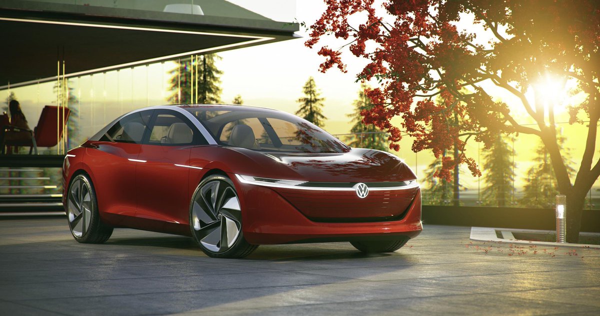 VolkswagenIE's tweet photo. Introducing the Volkswagen I.D. VIZZION concept car - the electric saloon of tomorrow and beyond. #GimsSwiss #eMobility #VWCountdownE #car #VWIDVIZZION https://t.co/H7rJpjytSA