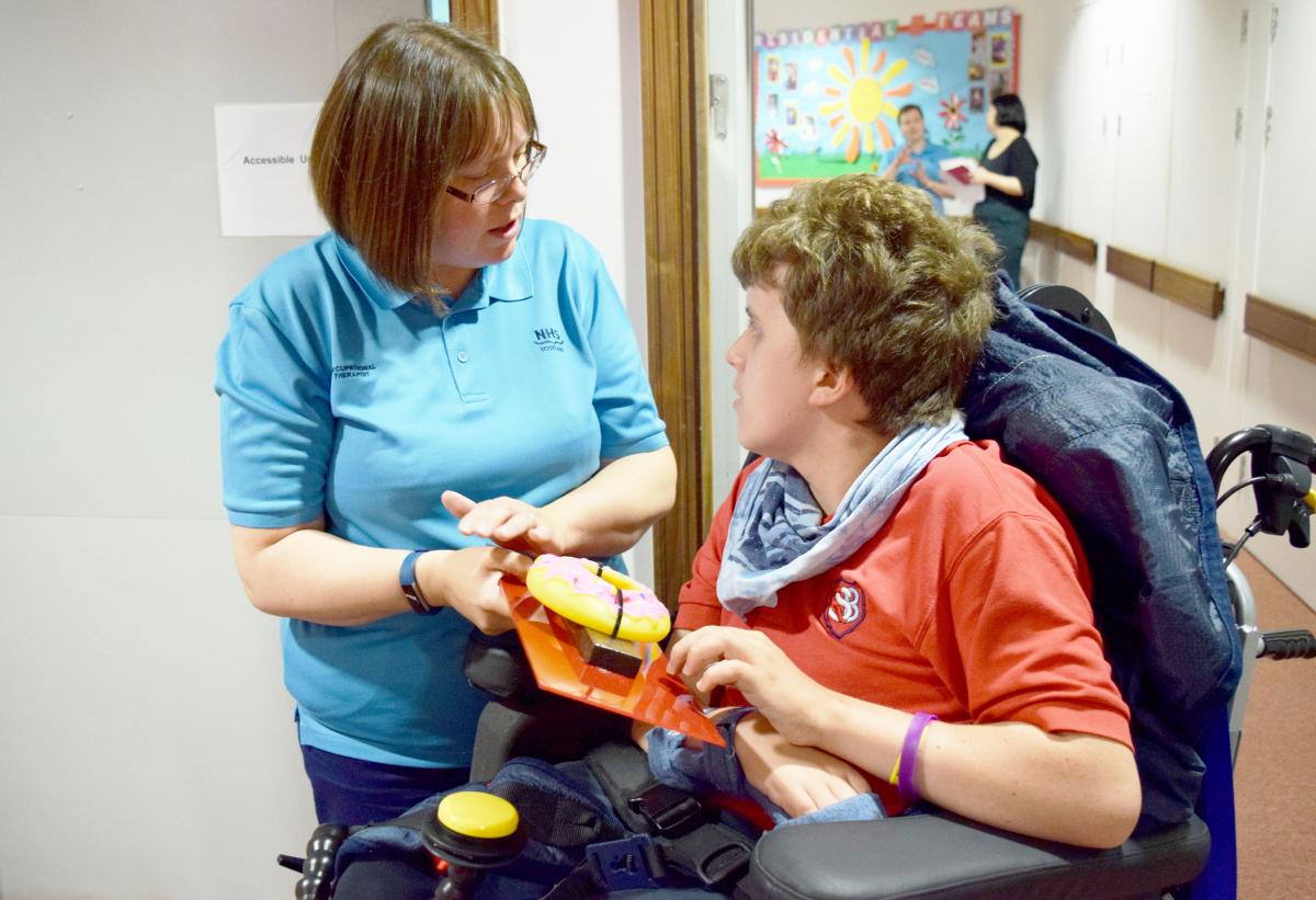 SightScotland's tweet photo. Apprentices working at Edinburgh-based company, @Leonardo, have adapted sensor technology to help @RoyalBlindSch pupils who are wheelchair users to navigate around the school more easily. Read more about the pioneering technology here #ApprenticeshipWeek https://t.co/Ixb8dfU1Yc https://t.co/ozJ4moQeLq