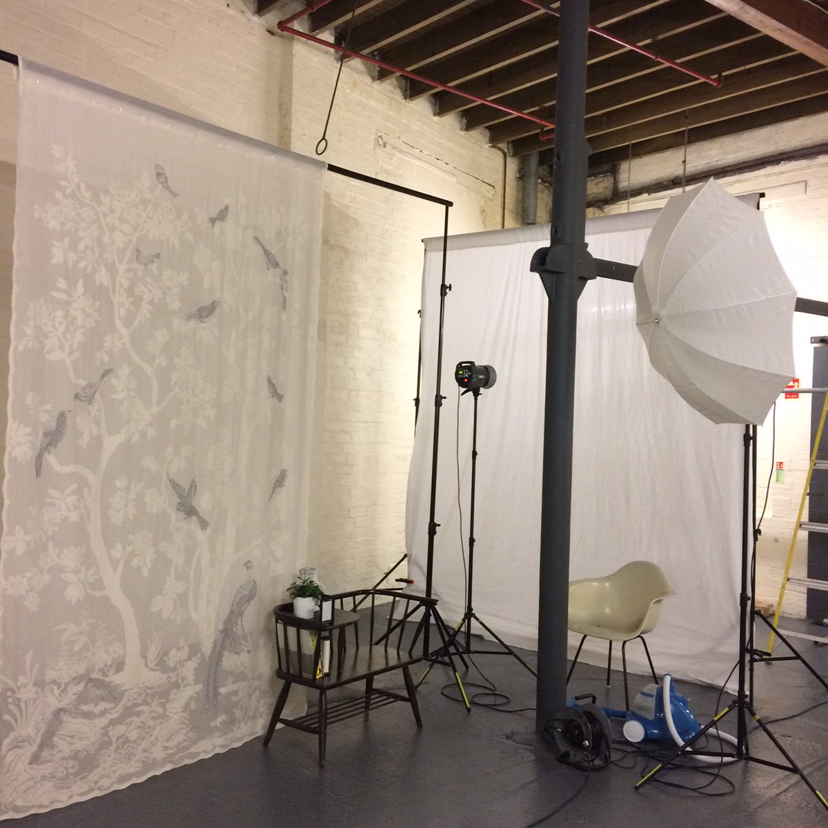 mybtextiles1900's tweet photo. A corner of our mill transformed into a studio this week.
Got great shots of our new Jamieson collection and window panels – this is a new colourway of ‘Paradiso’, one of our favourite designs.
#photoshoot #adaptablespace #newcollection #windowpanels #madras #artdirection #lace https://t.co/in8HDxRswm
