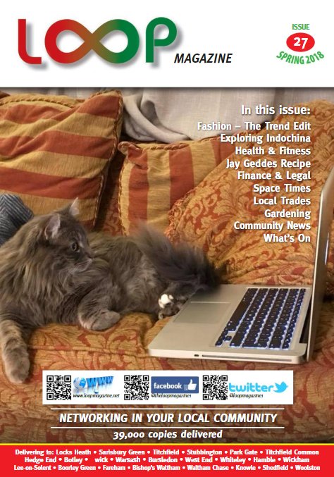 Our A4 #Magazines are packed with Local #Business and Community #News, Charity Events, Whats On, #Local Trades, Interesting Features in #Hampshire
We love our front cover of Henry the cat on the computer 💻🐅
Click below to view our gallery of Magazines 👇 loopmagazine.net/magazine-issue…