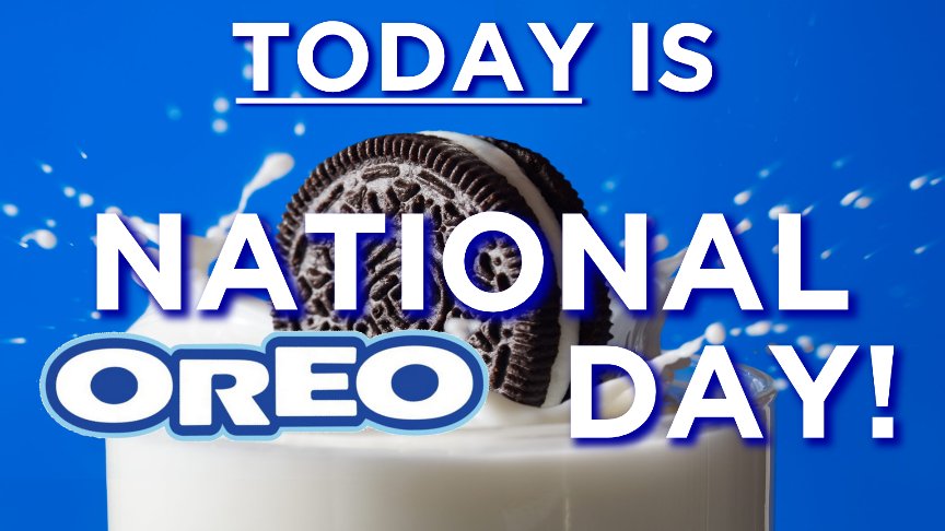 wxSpinner89's tweet photo. So TODAY is March 6th... which makes today #NationalOreoDay (Most of yesterday I went thinking that the date was the 6th...) If you had some yesterday I apologize, lets just celebrate two days in a row, okay? https://t.co/7rFF2AxgpW