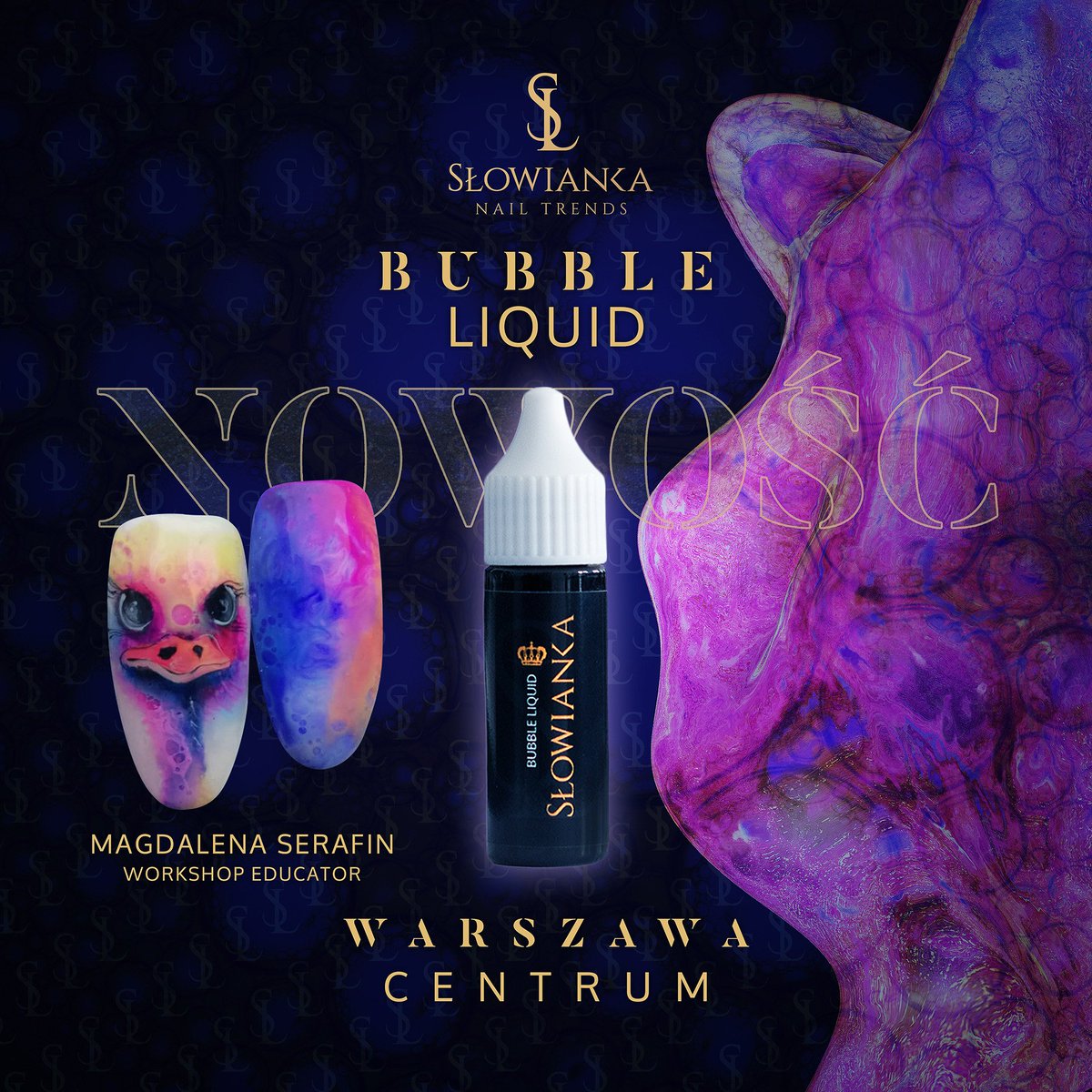 SlowiankaNailTr's tweet photo. Z przyjemnością prezentujemy nowość w ofercie Słowianka Nail Trends - BUBBLE LIQUID! Przykład pokazuje efekt uzyskany przez Magdalenę Serafin - Workshop Educator. Polecamy 💋💕💅#nail #nails #nails #nailsalon #nailsart #nailstyle #nailsstudio #trends #warszawa #centrum #warsaw https://t.co/NYXIJjUhGi