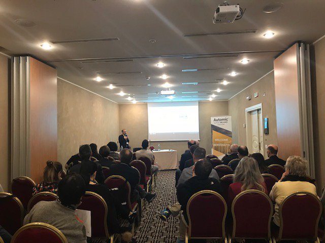 CAAutomation_FR's tweet photo. Fabulous audience today at #AutomicLive Milan discussing the role of automation in driving #digitaltransformation - #devops @CAAutomation_IT https://t.co/Z8VxlBXGBM