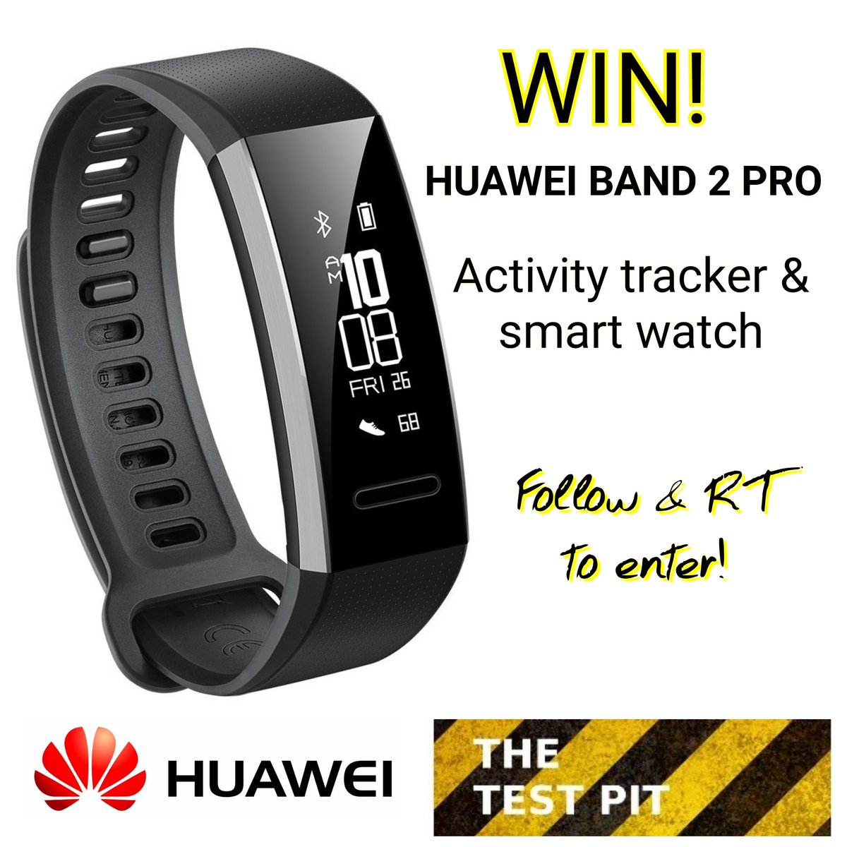 thetestpit's tweet photo. Our new #competition is to #win a @HuaweiMobileUK Band 2 Pro! Follow &amp; RT to enter. https://t.co/pnr80WWRti #giveaway https://t.co/sprZyFhPnR