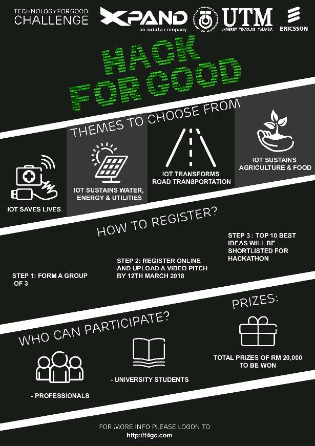 myMRANTI's tweet photo. * Community Sharing *

Registration Deadline: 12 March 2018

Calling all university and professional students, do not miss the opportunity to join Malaysia's first Hackathon Cellular IoT!

For more info, please visit: https://t.co/w8zVU7UjGd

#Tech4GoodChallenge, #Hack4Good https://t.co/f4qr23hTvQ