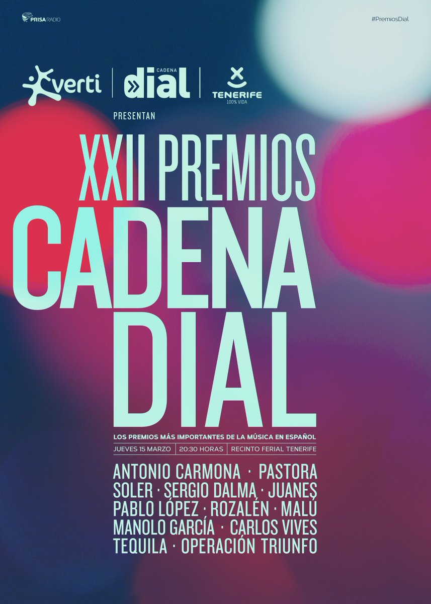 vertiseguros's tweet photo. 🔔 ¡RECUERDA! TENEMOS SORTEO DE 5 ENTRADAS DOBLES PARA LOS PREMIOS @Cadena_Dial! 🎶#vertiPremiosDial
​¿Quieres asistir a uno de los eventos del año ​y ver a Amaia​ y​ Alfred de OT​, Antonio Carmona, Pastora Soler o Sergio Dalma? Participa ➡️https://t.co/V1mDLeNKdA https://t.co/lvnqszv9So