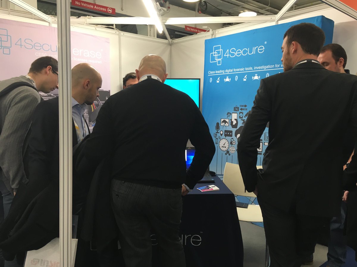 4Secure's tweet photo. Things are picking up at the @forensicseurope stand - dont forget to drop by and say hello if you are visiting the event today - Stand 1-C45 #forensicseuropeexpo #digitalforensics #4Secure @unclejim260 @4Secure @forensicseurope https://t.co/mjk5iBu2ar