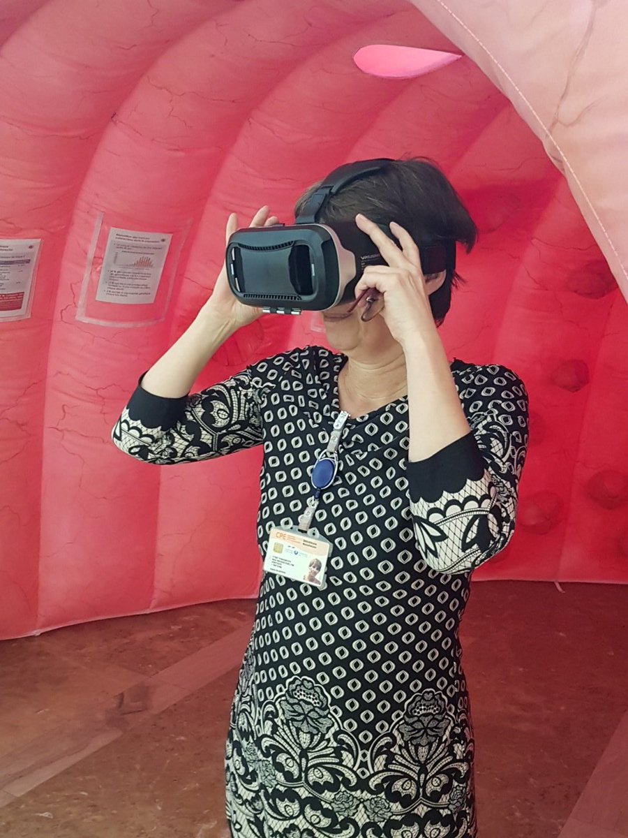 hopitalbeaujon's tweet photo. #MarsBleu à Bichat aujourd'hui, venez essayer les lunettes virtuelles, naviguez dans un colon en 3d et faites la chasse aux #polypes ! https://t.co/8NQI0xS0Ak