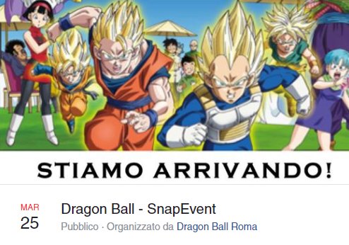 TeamSaiyajin's tweet photo. #DragonBall IN ITALIA
Il Dragon Ball Roma conferma la data, il luogo e i primi dettagli del "Dragon Ball - #SnapEvent", l'evento romano totalmente dedicato al franchise e ai fan del DB World: https://t.co/wGJbc4rbFD https://t.co/tHX9w5IXDp