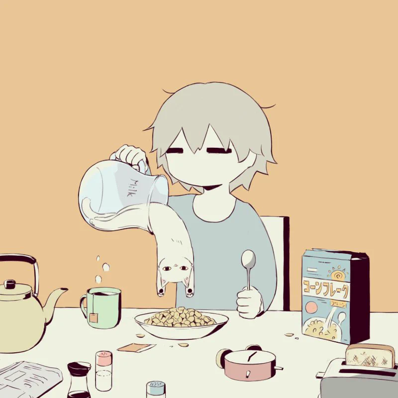 ネコは液体にもなり得る！？こんな牛乳かけてほしい！の声が続出中www