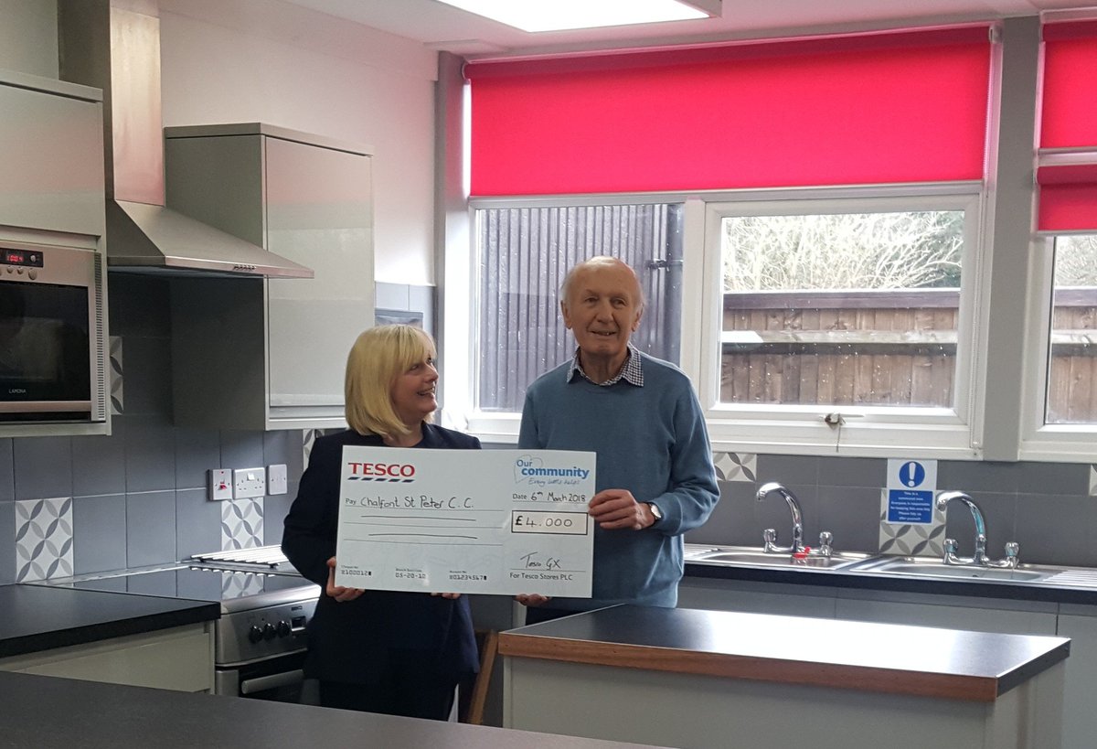 Lovely to see the new kitchen at Chalfont St Peter's Community Centre partly funded by Tesco's Bags of Help scheme, if you want to apply please contact me <a href="/ChalfontCCentre/">Chalfont Community</a> <a href="/groundworkuk/">Groundwork UK</a>