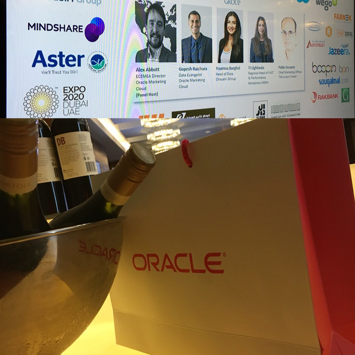 So excited for Oracle’s #ConnectedExperiences networking event &amp; panel about to start #MMWorkshop #Dubai at the gorgeous <a href="/KempinskiDubai/">Kempinski Dubai</a>