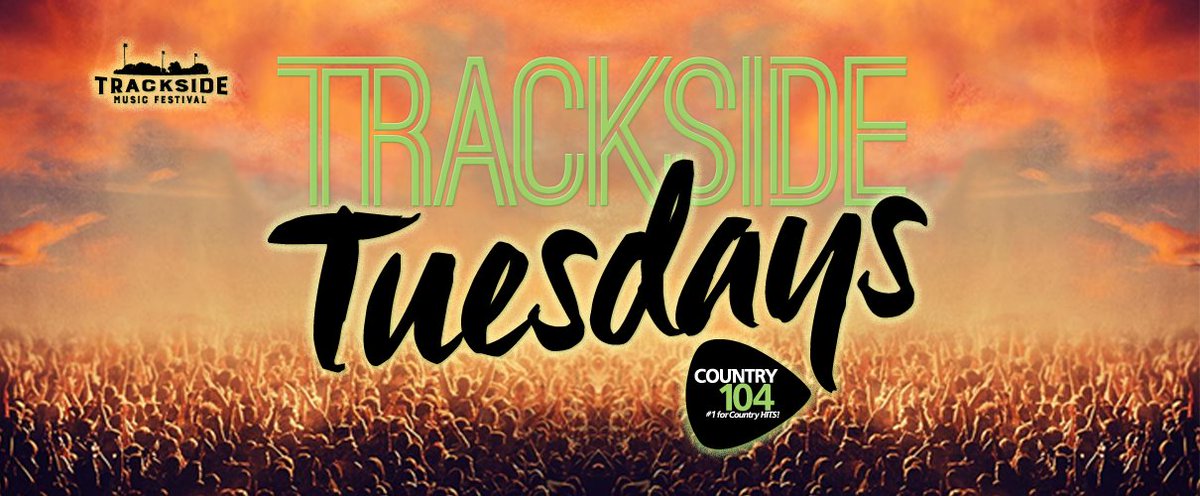 Country104's tweet photo. Kendra & Kyle: It's #TracksideTuesday! Text us using the word #Trackside to (519)-643-1039 every time you hear a Trackside artist to qualify for a chance to win tickets to @Trackside_Fest this Canada Day weekend! #Country104Mornings https://t.co/r7zb1dsE98