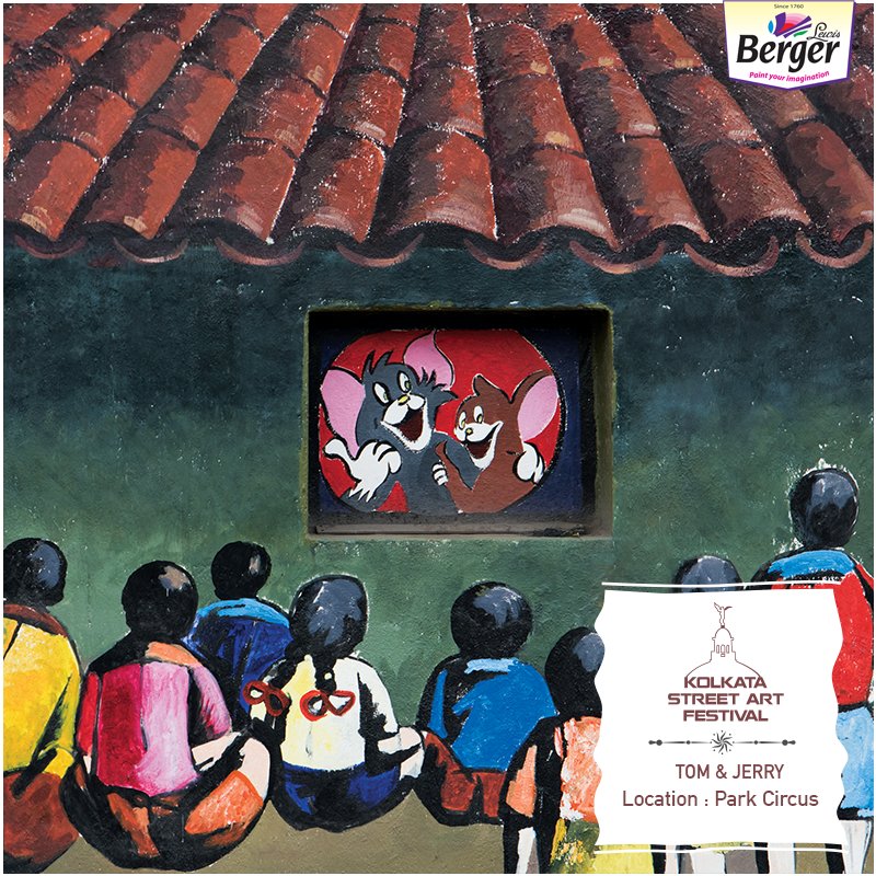 BergerPaintsInd's tweet photo. This mural painted as a part of Kolkata Street Art Festival captures the simple joys of childhood depicting how children savour their most loved moments to the fullest. #KSAF #KolkataStreetArtFestival
Read more: https://t.co/ZfPs46oTtE https://t.co/ZG2e4gwmsR
