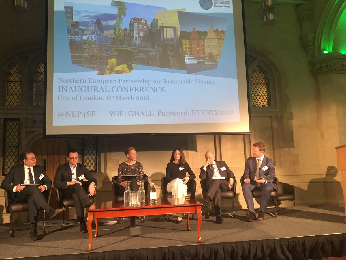 arhobley's tweet photo. Exciting to hear from @NEP4SF innovation &amp; green #fintech panel how #Blockchain #data #AI &amp; analytics will contribute to #SustainableFinance &amp; shifting finance from brown to green #TCFD #HLEG #ClimateFinance https://t.co/1kELlQsxp6