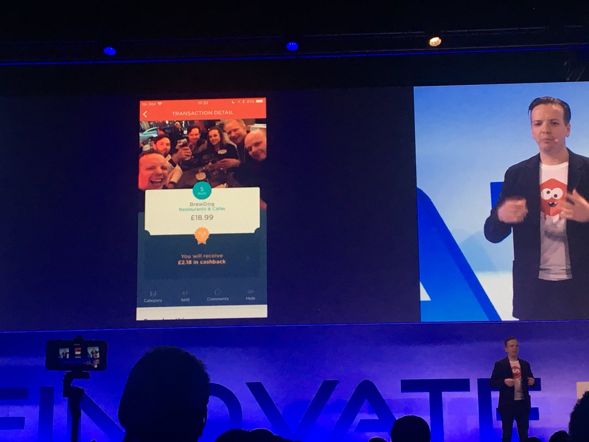 EMedne's tweet photo. Brilliant customer engagement examples for mobile banking by @meniga at #finovate with challenges, restaurant recommendations, rewards etc. +beautiful #UX #UI #pfm https://t.co/iHSW6xLCPP