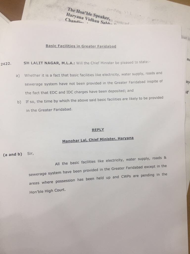 arvind_jha's tweet photo. @cmohry @mlkhattar I hv seen ur reply to our area MLA ref Gr Faridabad development issues . There is no development at all. Plz visit the area and see how u hv been fooled by ur officials. I wl send u detailed video of t Gr Faridabad soon. @Lalitnagar90INC @News18Haryana @ANI https://t.co/UDiLZgeUcI