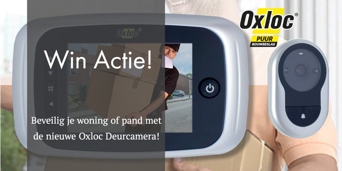 OxlocBouwbeslag's tweet photo. Win met Oxloc!
Oxloc introduceert een nieuwe deurcamera en via Facebook geven wij een complete set cadeau! Meedoen kan gemakkelijk via https://t.co/MgkbtNflDu

Wij wensen iedereen succes! https://t.co/wY9QvMKLVP