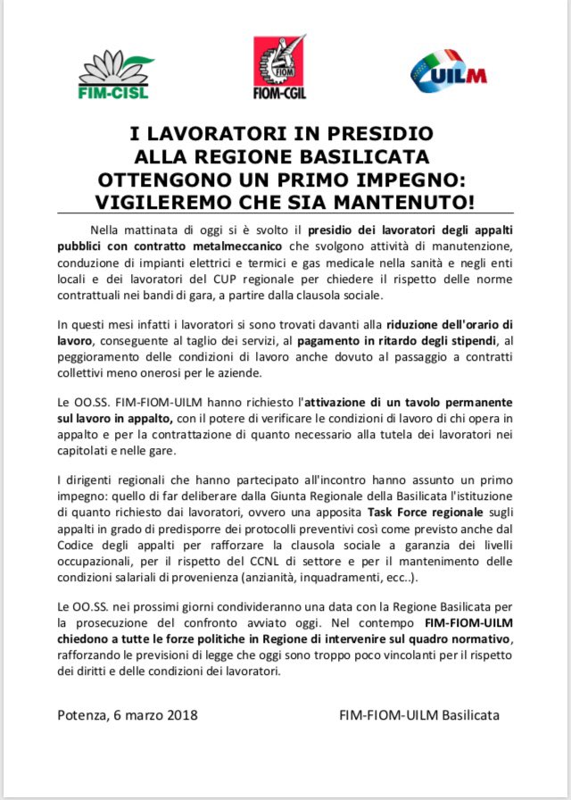 FIOM-CGIL Basilicata tweet media