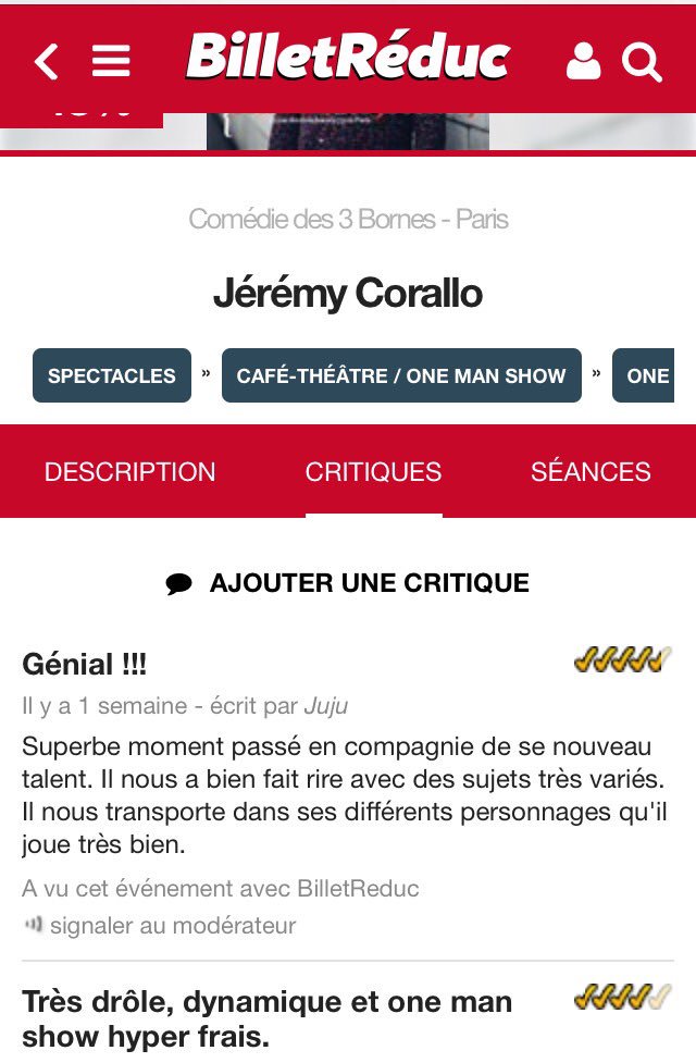 CoralloJeremy's tweet photo. Encore une belle critique du spectacle ! 
Vous venez demain ? 
Rdv à 19h00 à la comédie des 3 bornes 
Bisous mes frangipanes 
https://t.co/ACU70z4Yni #humoriste #theatre #comedy #blague #onpc https://t.co/Vz5tcV4NNO