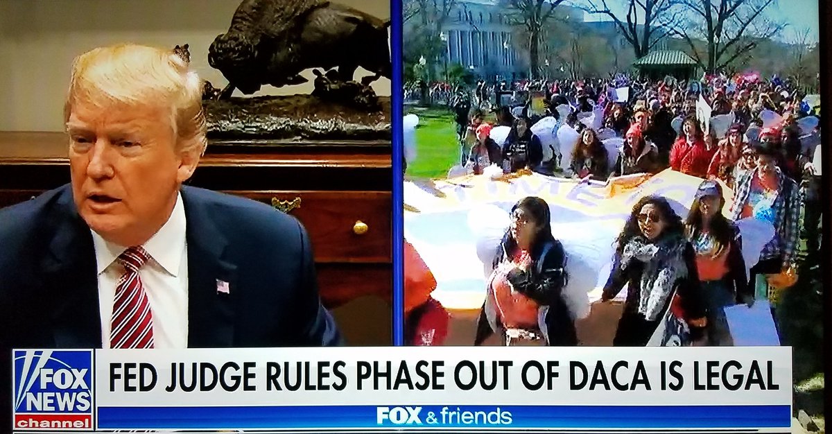 Chicago1Ray's tweet photo. 💥💥💥 #BadahBing 💥💥💥
💣💣💣 #BadahBoom 💣💣💣

#FedJudge ⚖rules phase out of #Daca is Legal #Trump tweets its Mar 5th&amp; DemocRATs are no where to be found"DemocRATs just don't care"@realDonaldTrump 

As long as we have families in poverty,Americans come 1st 

#TrumpEffect ✔ https://t.co/1q2S15BAP8