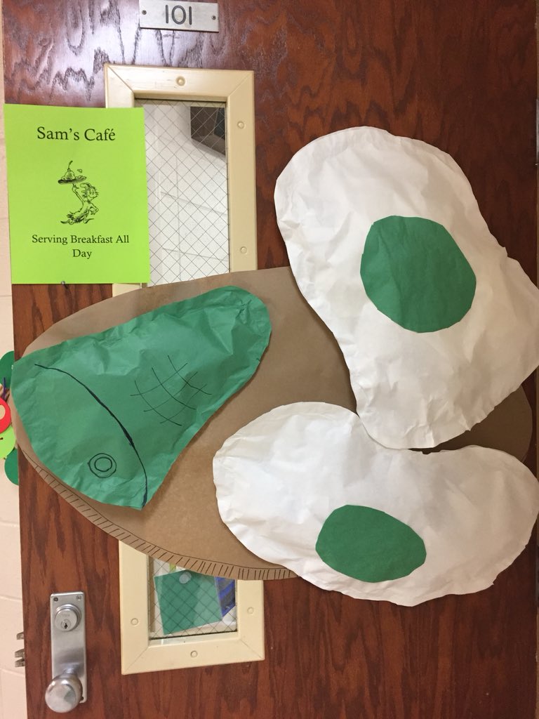 BCESRTI2's tweet photo. March 5th BCES celebrated Dr. Seuss Week with Green Eggs and Ham Activities and wearing green! @BoonesCreekElem #thewashingtonway #BCESDrSeussNight https://t.co/Ob3peRygDM