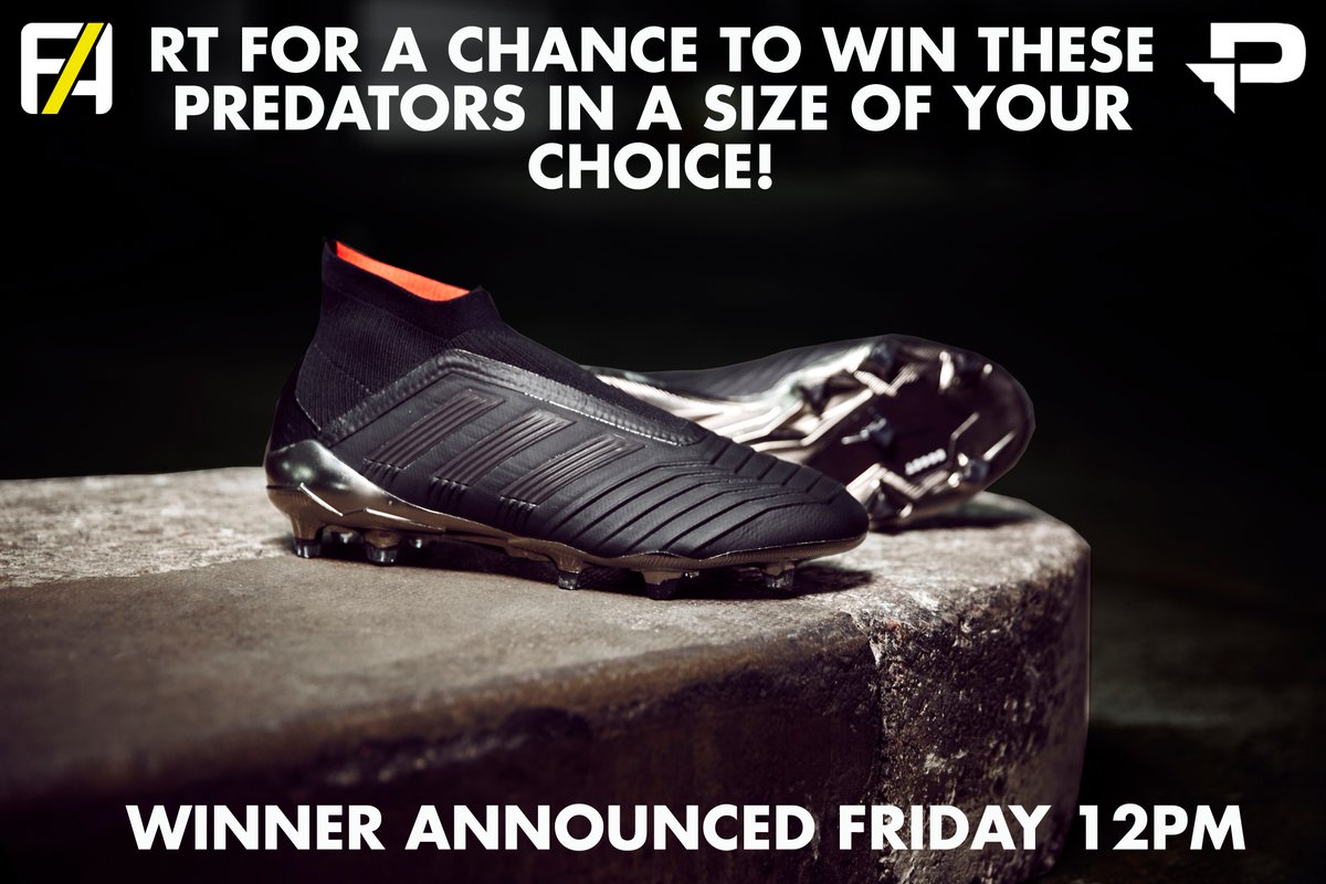 FootyAccums's tweet image. RT FOR A CHANCE TO WIN THESE PREDATORS IN A SIZE OF YOUR CHOICE!

You MUST be following @FootyAccums AND @ProD_Soccer to enter!