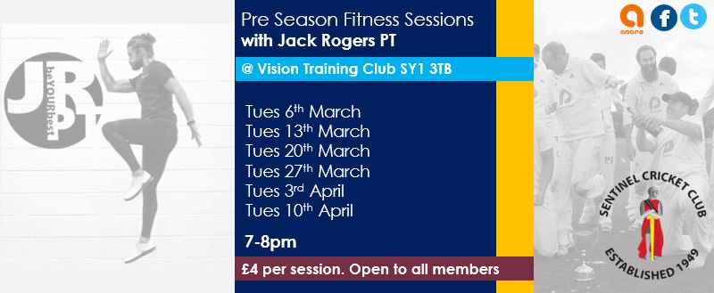 The first of our 6 pre-season fitness sessions with <a href="/JackRogersPT/">Jack Rogers PT</a>  starts tonight 7 - 8pm. £4 a session!