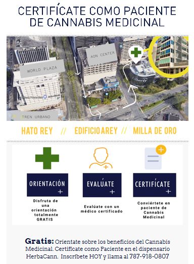 TYGnews's tweet photo. Gratis: Orientate sobre los beneficios del Cannabis Medicinal. Certifícate como Paciente en el dispensario HerbaCann.  Inscríbete HOY y llama al 787-918-0807.
https://t.co/nGwtdUPXoK https://t.co/E7tCWcU0ec