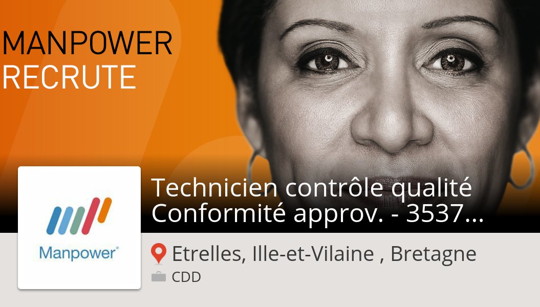DOURDAIN74's tweet photo. #ManpowerFrance recherche un(e) #Technicien contrôle qualité Conformité #approv. - 35370 Etrelles (H/F) #EtrellesIlleetVilaineBretagne, postulez dès maintenant! #job https://t.co/Fru40sTBzi https://t.co/BqyIyH7ZVu