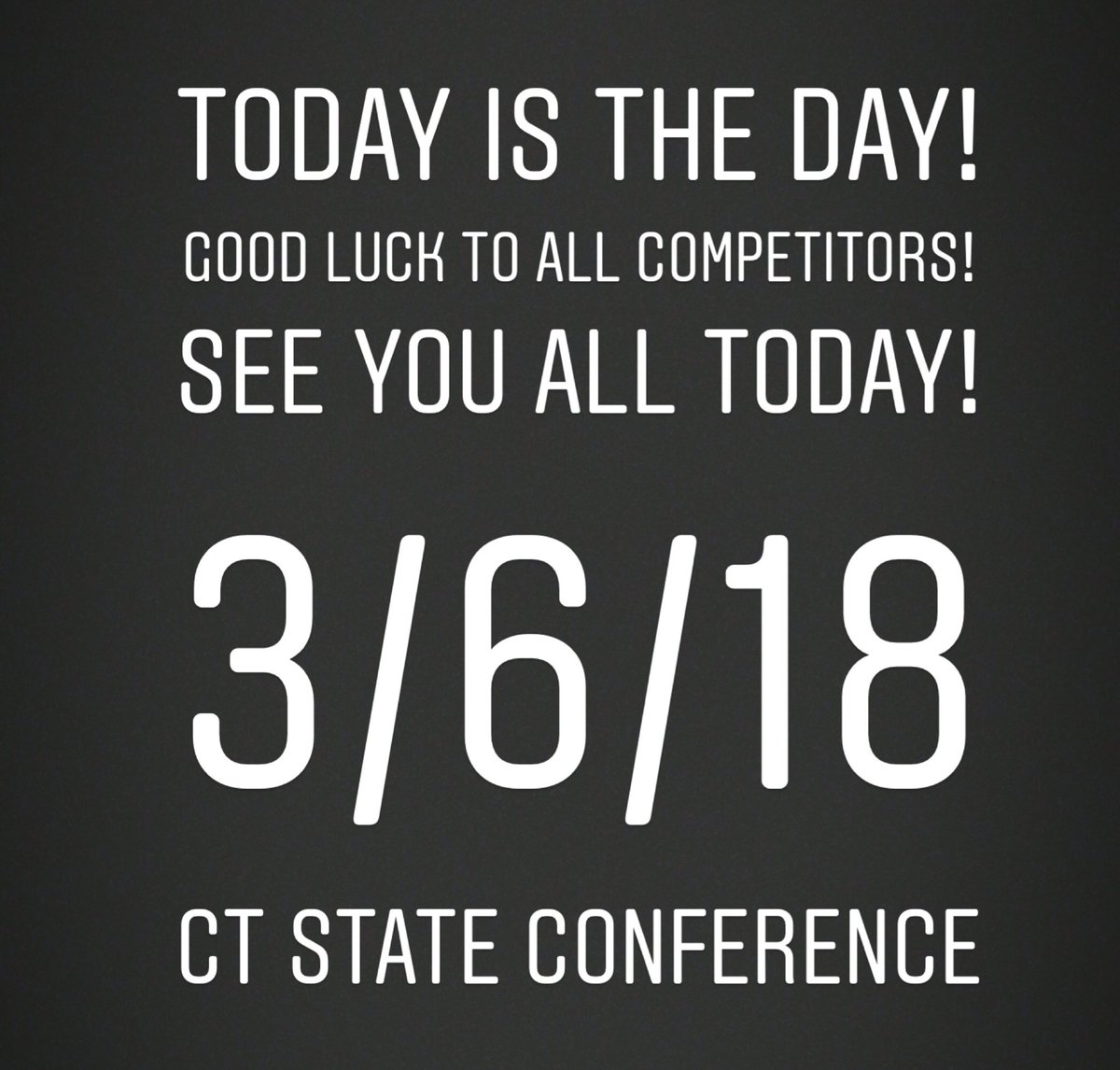 ConnecticutDECA's tweet photo. Let’s do this!
#NoMoreCountdown
#TodayIsTheDay https://t.co/tgFD3EKFW6