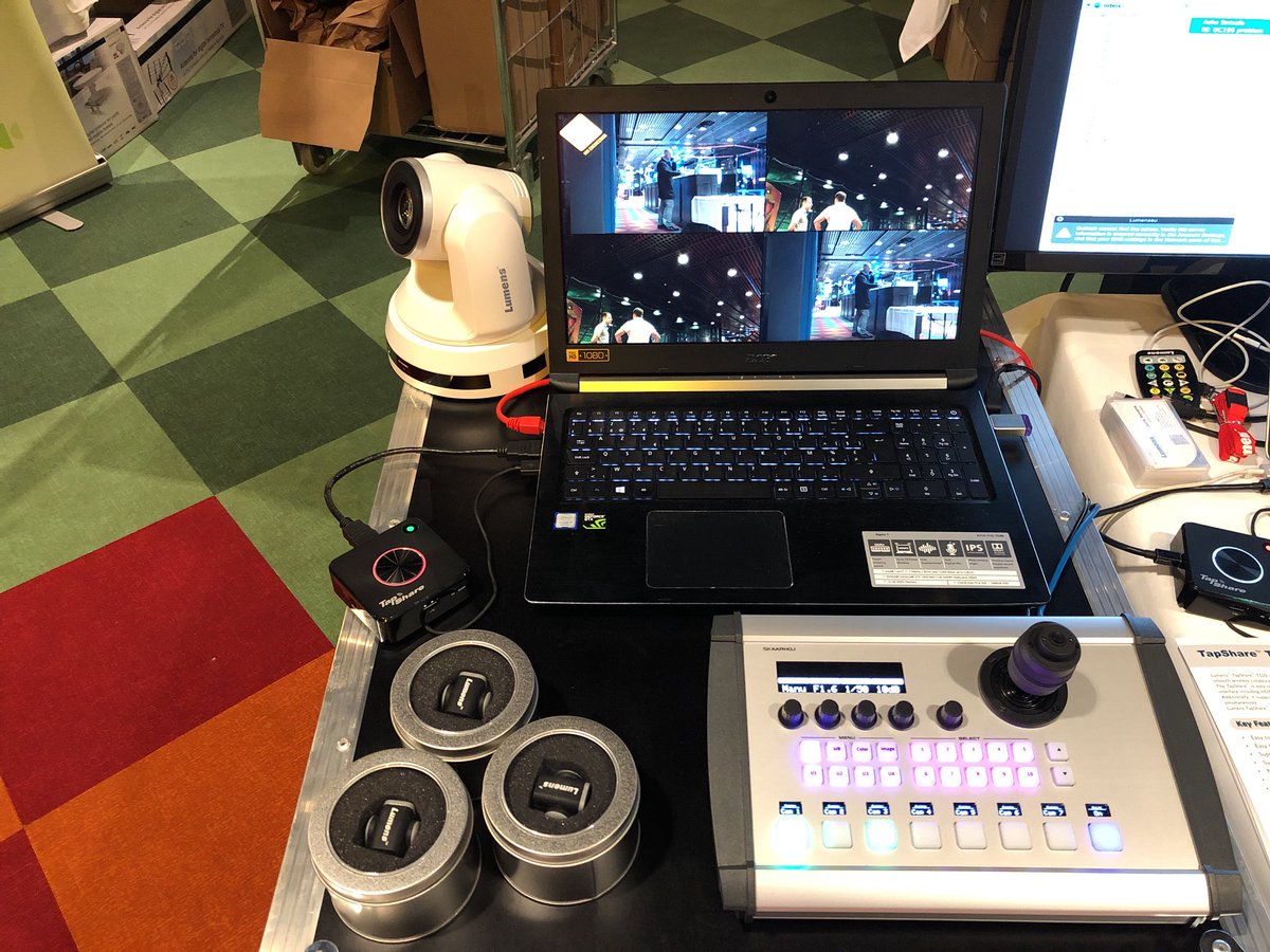 Lumens is ready for #EETfunExpo Lumens Ndi camera, Tapshare wireless presentation tool #NDICentral @LumensEurope <a href="/skaarhoj/">SKAARHOJ</a> <a href="/Arbormedia/">Arbor Media</a>