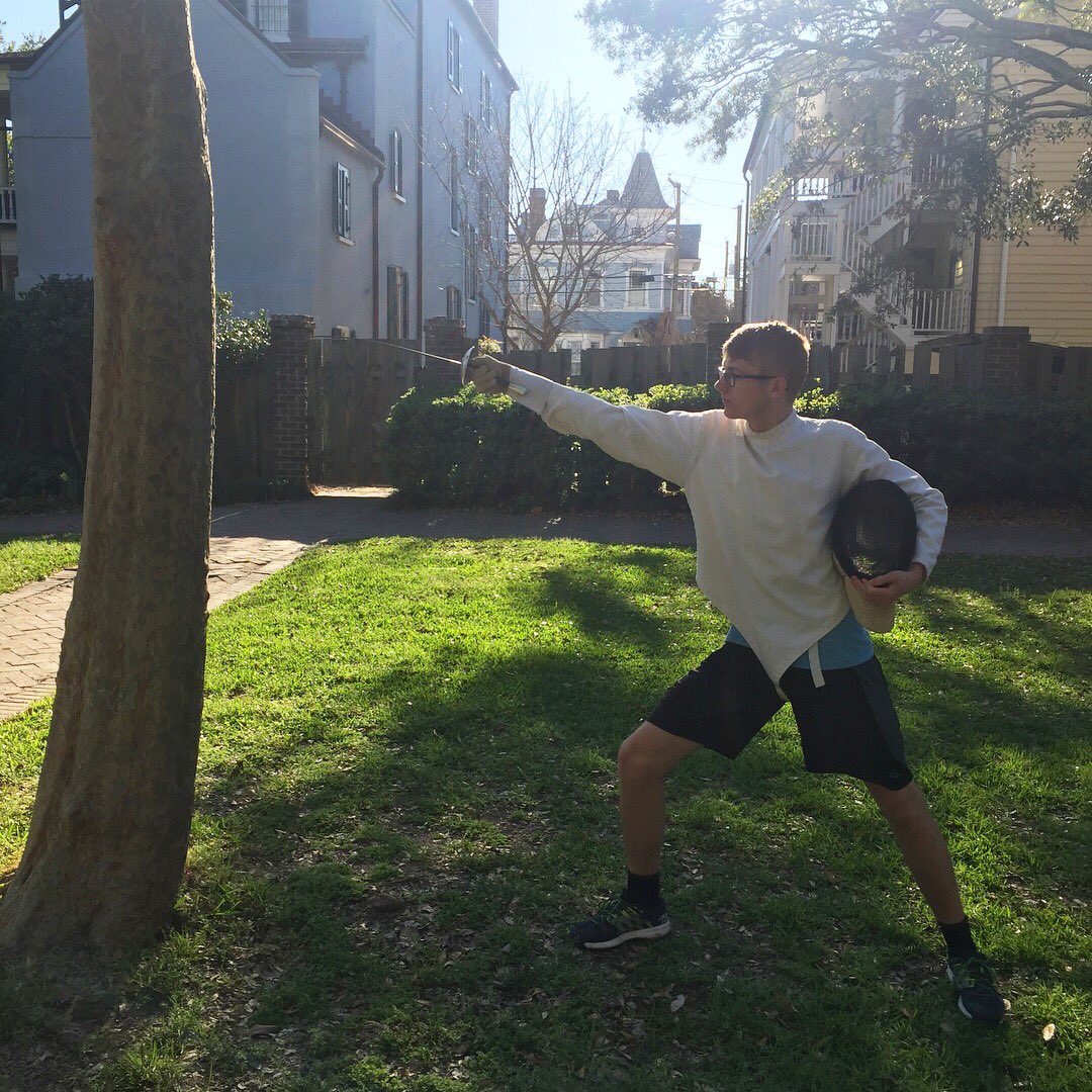 CofC_Fencing's tweet photo. This week’s “Fencer of the Week” is Matt Kidwell!! Matt is an epeeist and has done fencing for many years. He is also VP of the club.
#fencing #cofc https://t.co/pB1zThGtHC