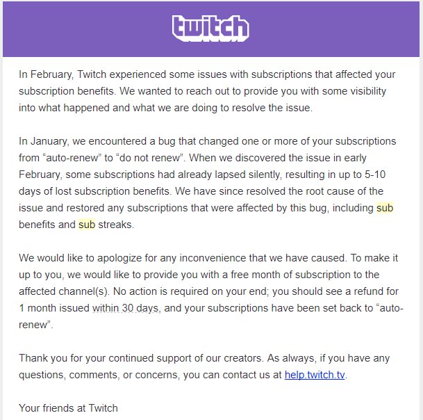 Does twitch subscription auto renew