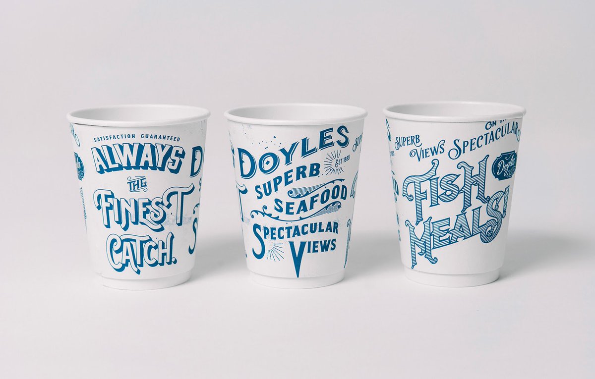 Pactiv8's tweet photo. We love this rebrand of Doyles Seafood and how they've played with typography, vintage graphics and language #packaging #packaginggeek
https://t.co/TwfizCvp08 - more here... https://t.co/NDO40foN4Y