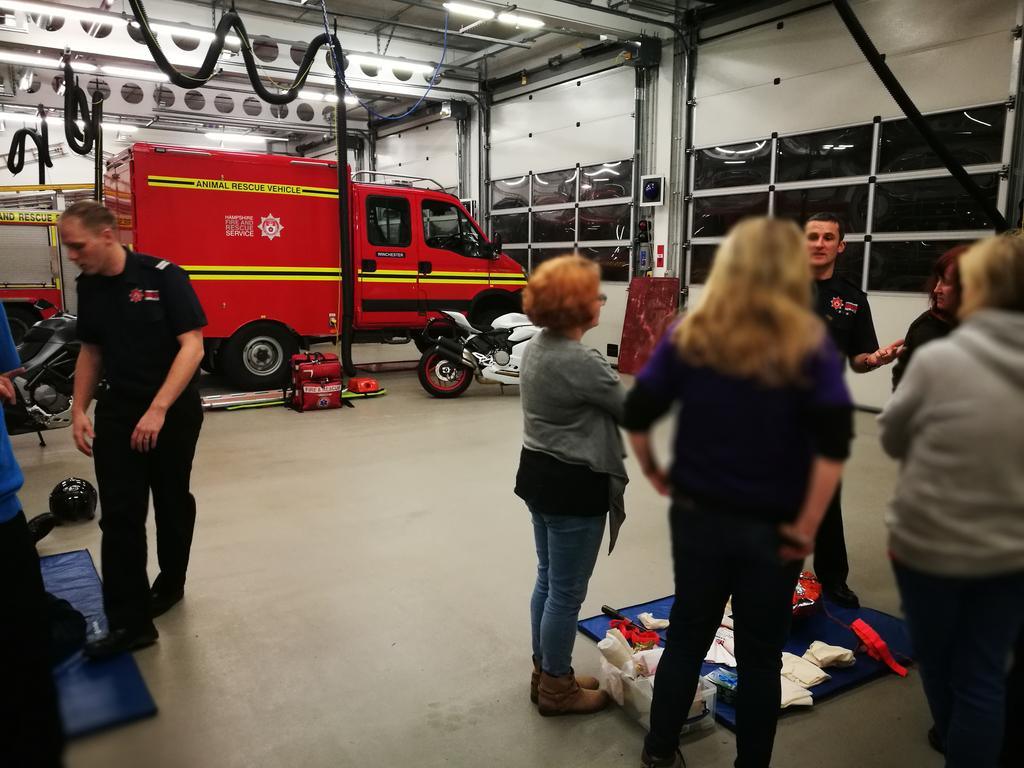 SMWinchester30's tweet photo. First Hampshire Biker Down event held at Winchester fire station for 18 motorcyclists Safety training for bikers by HFRS bikers @Hants_fire https://t.co/ssz2hIJGdB