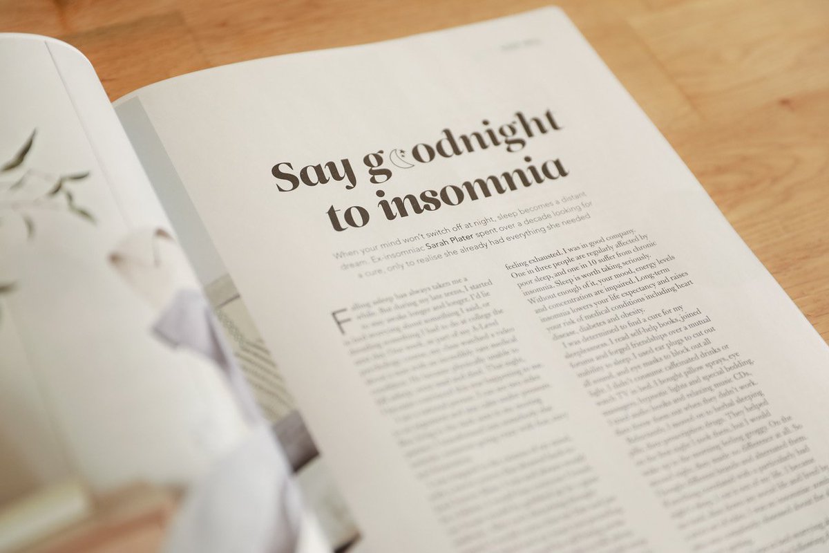 Sarah's story of overcoming insomnia and some of the top tips from our Go To Sleep book are featured in issue 10 of @inthemomentmag, out today!

Our book, Go To Sleep, is available to buy from gotosleepbook.com/shop/

#sleep #insomnia #wellbeing #ShareAStory #WorldBookDay2018