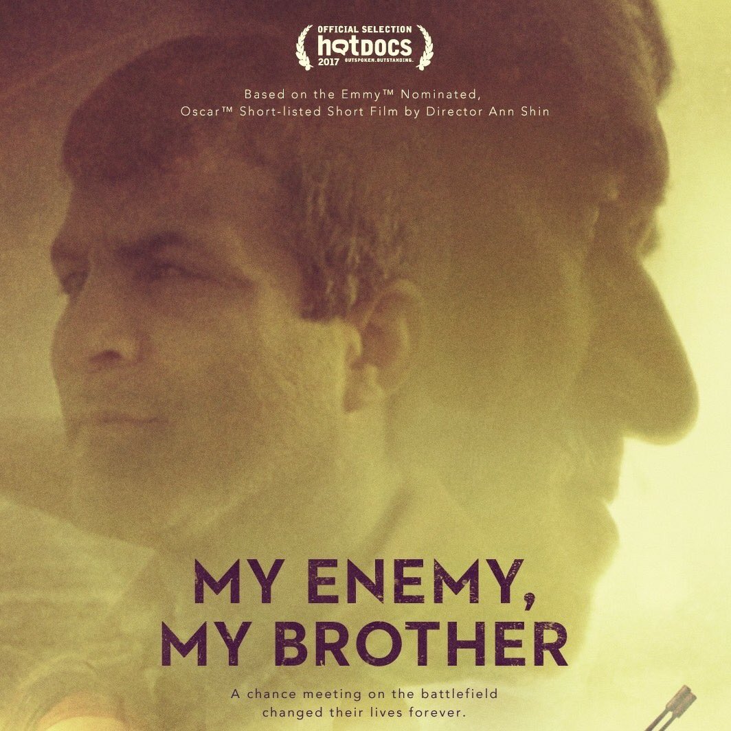 thinkfilmimpact's tweet photo. We are truly honored to have @annshin with us today and to be airing @EnemyBrother, a documentary shortlisted for the Emmys about a chance encounter in the Iran-Iraq war of two enemy soldiers who become brothers for life https://t.co/IlPzMgLoH6