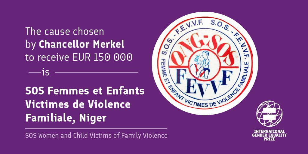 Chancellor Merkel: "I would like to make available the money from the Gender Equality Prize to one of these beacons of hope for women and girls affected by violence." #IGEP #genderequality #violenceagainstwomen #Niger